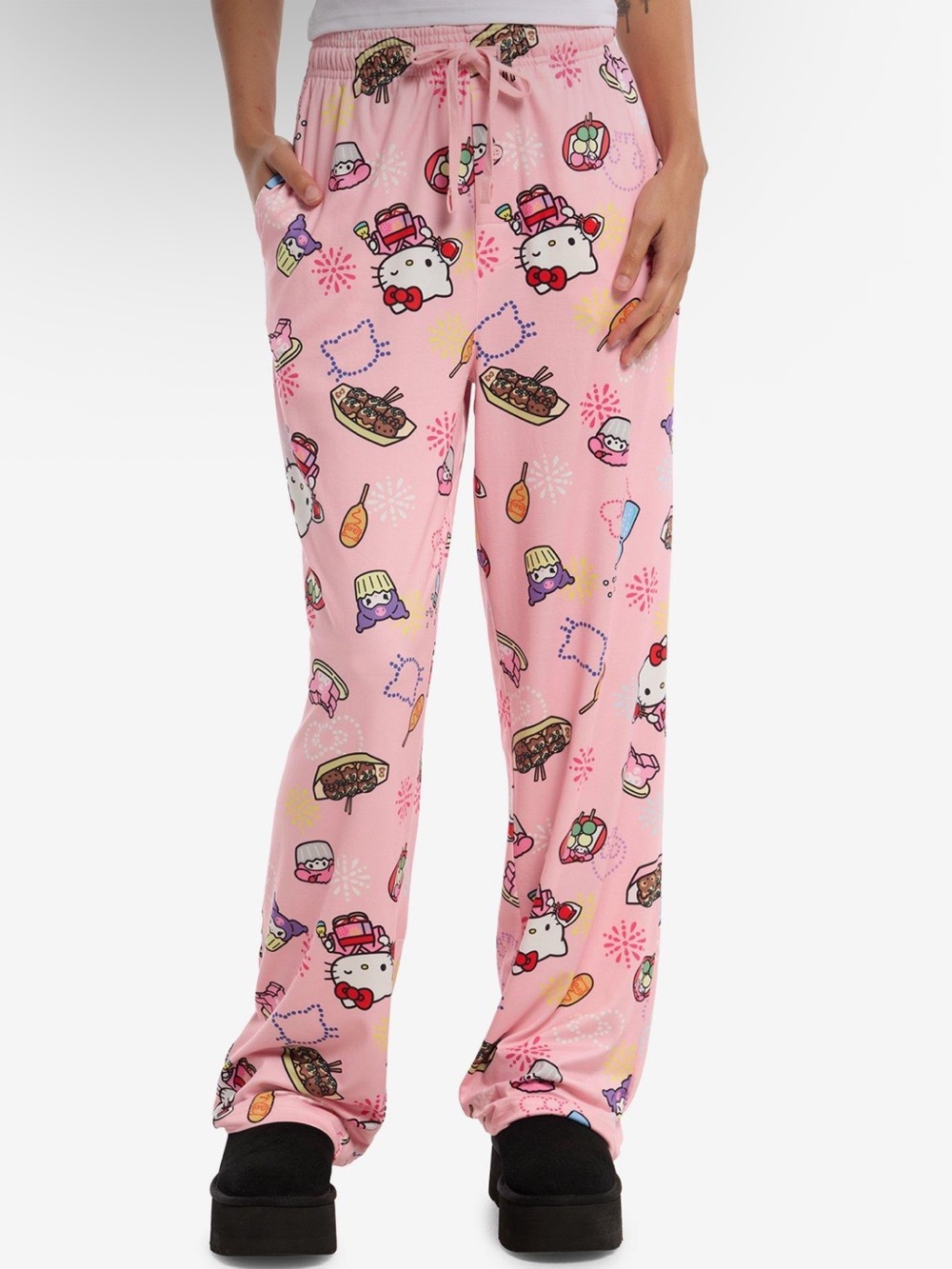 Sanrio Pink Hello Kitty Festival Printed Lounge Pajamas Pants